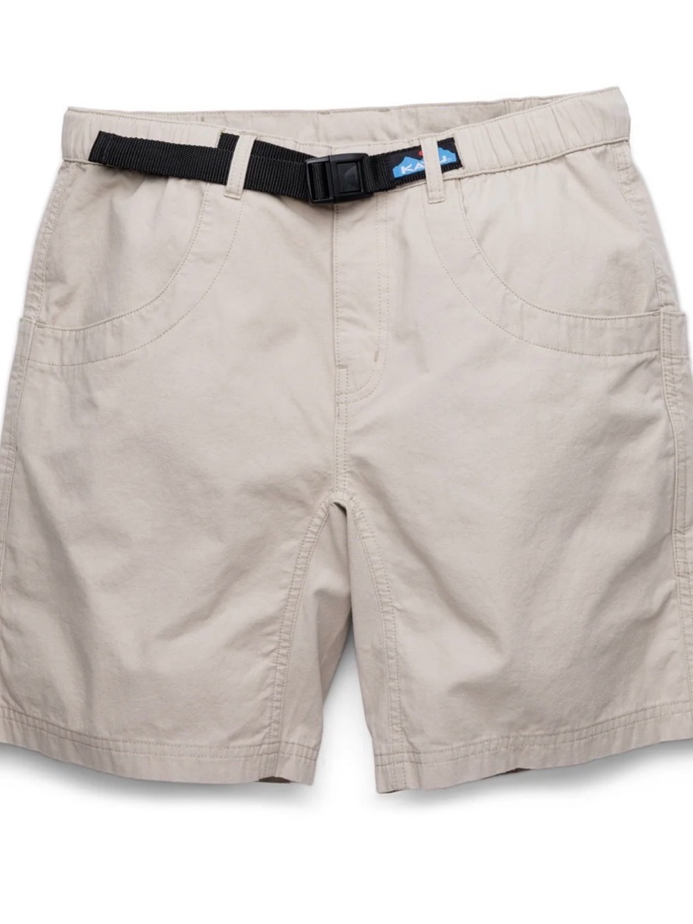 Kavu Chilli Lite Short Men’s Fossil Shorts with Black Webbing Belt Size Large
